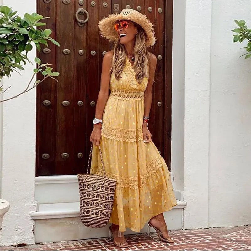 Boho-Kleid Ibiza-Stil Elegant Frauenkleid Sommer - BerlinGlamour