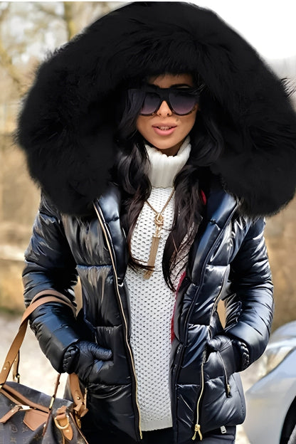 Damen Daunenjacke Warm Elegante Winterjacke