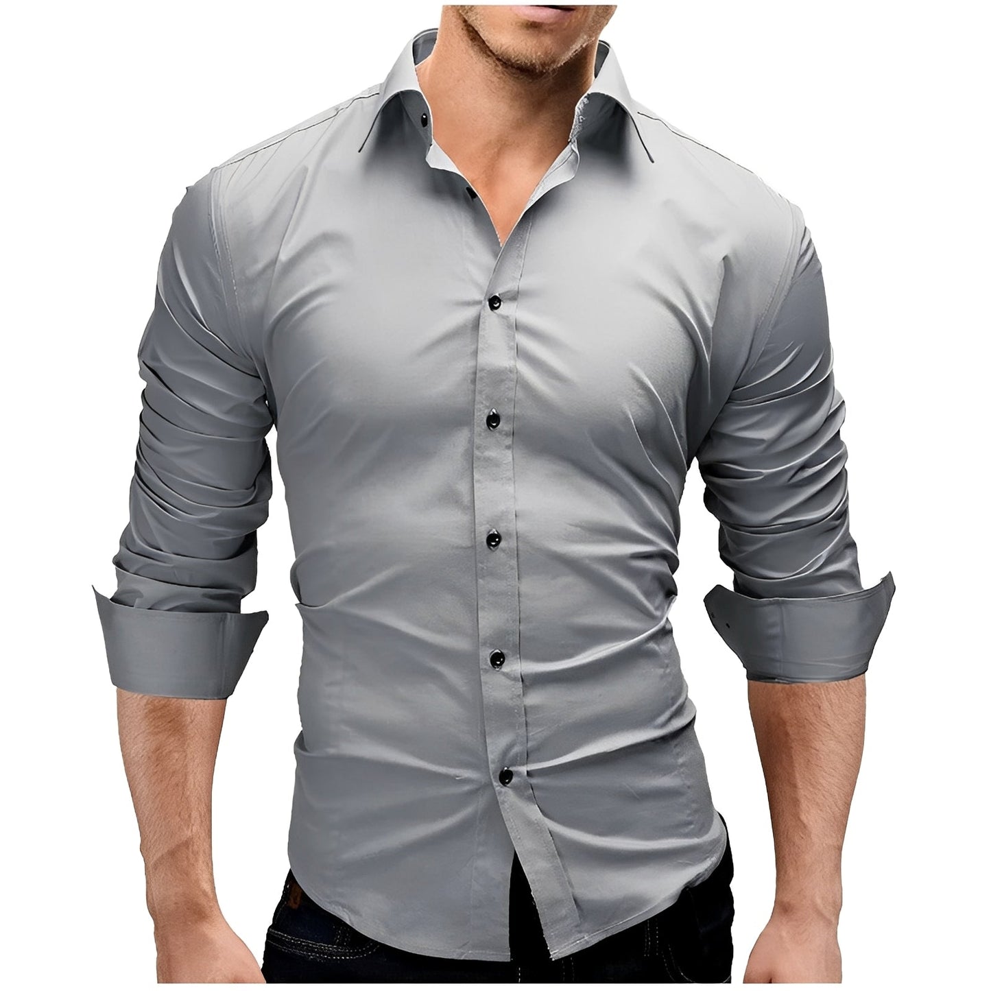Herren Hemd Slim Fit Elegantes Business