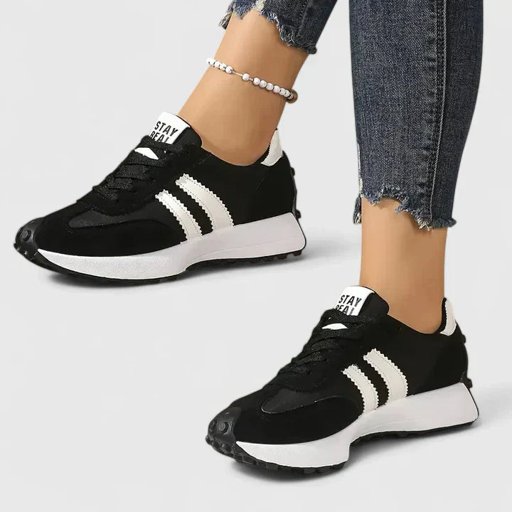 Damen Schnürsneaker Retro Frühling Farben - BerlinGlamour