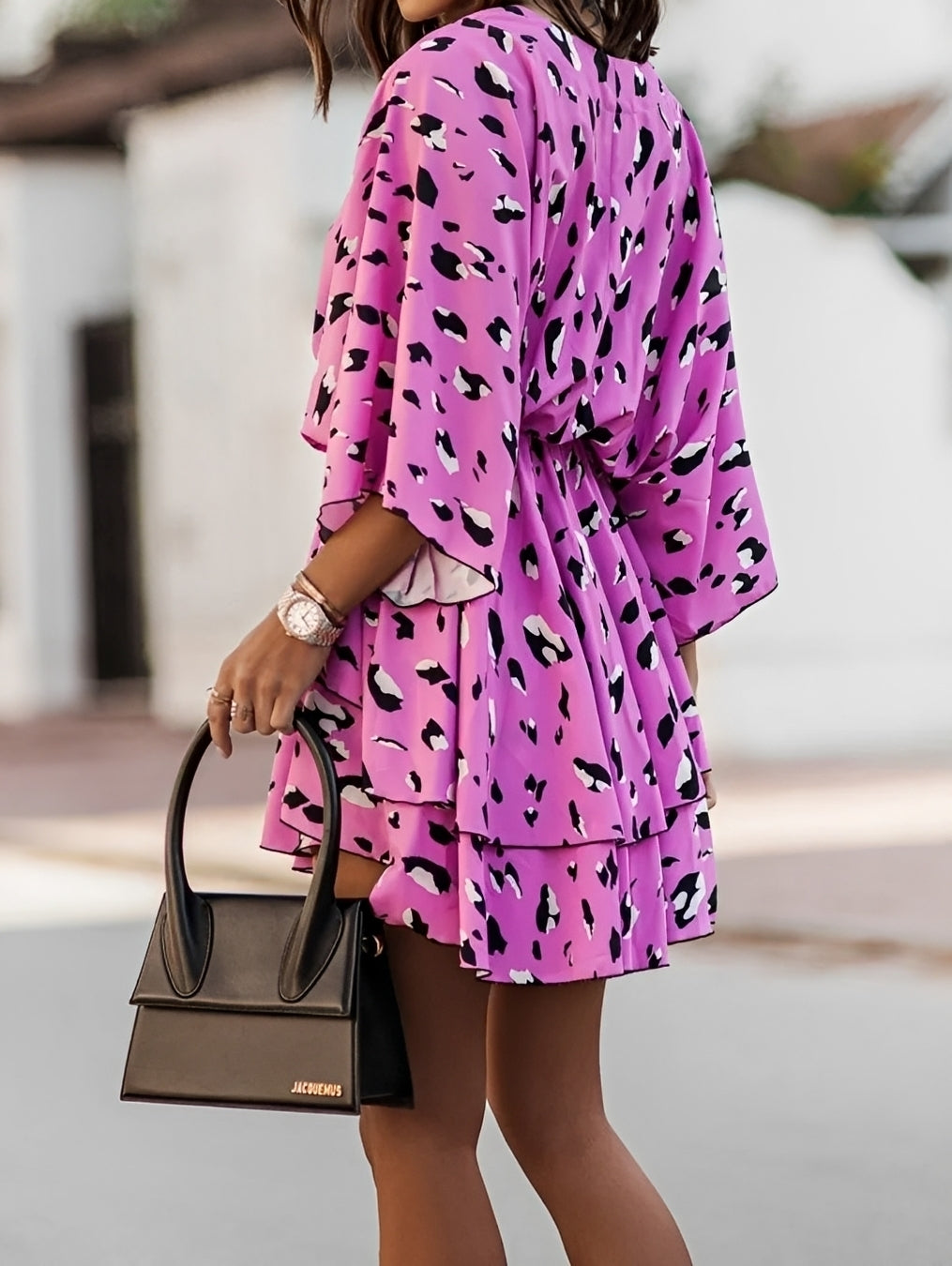 Kleid Damen Minikleid Stilvoll Locker Sitzend