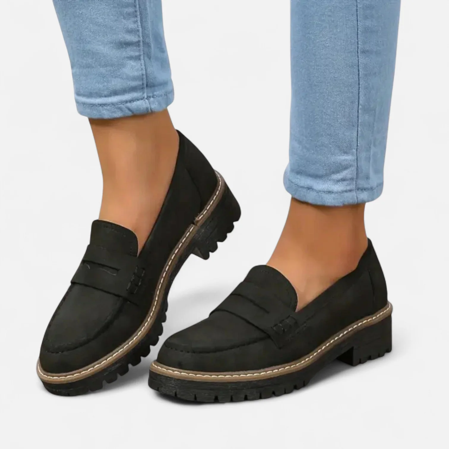 Damen Loafer Schuhe Klassisch Elegante Sohle - BerlinGlamour