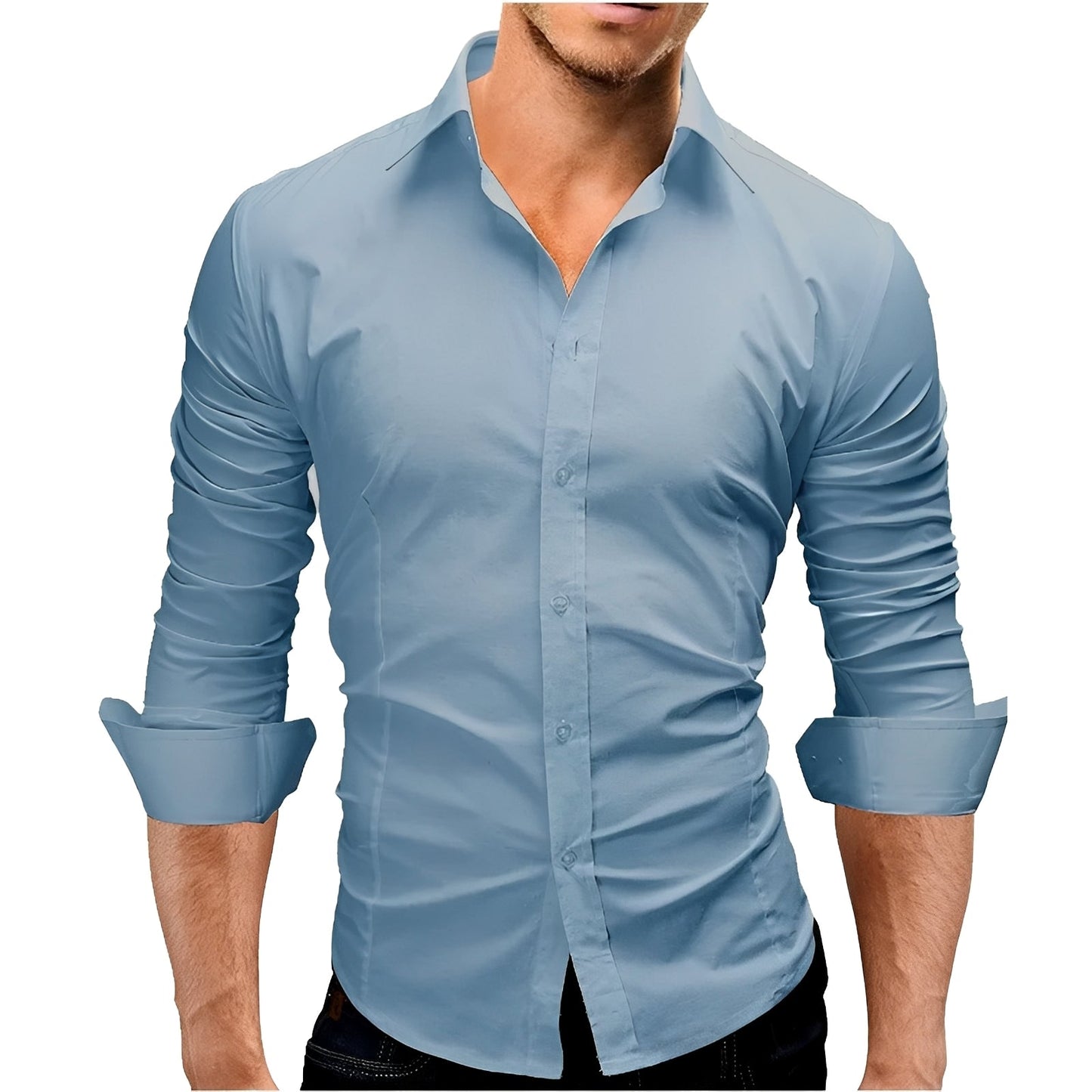 Herren Hemd Slim Fit Elegantes Business