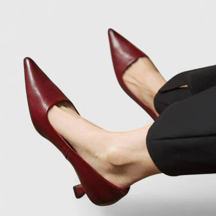 Damen Pumps Klassisch Spitz Niedriger Absatz - BerlinGlamour