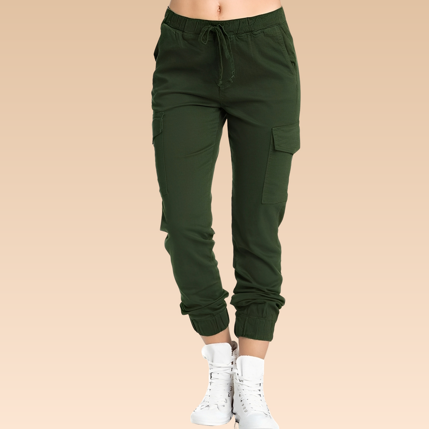 Elegante Cargo-Hose Slim Fit Damenhose