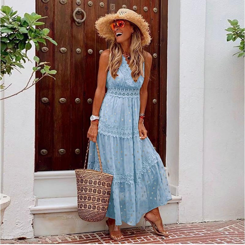 Boho-Kleid Ibiza-Stil Elegant Frauenkleid Sommer