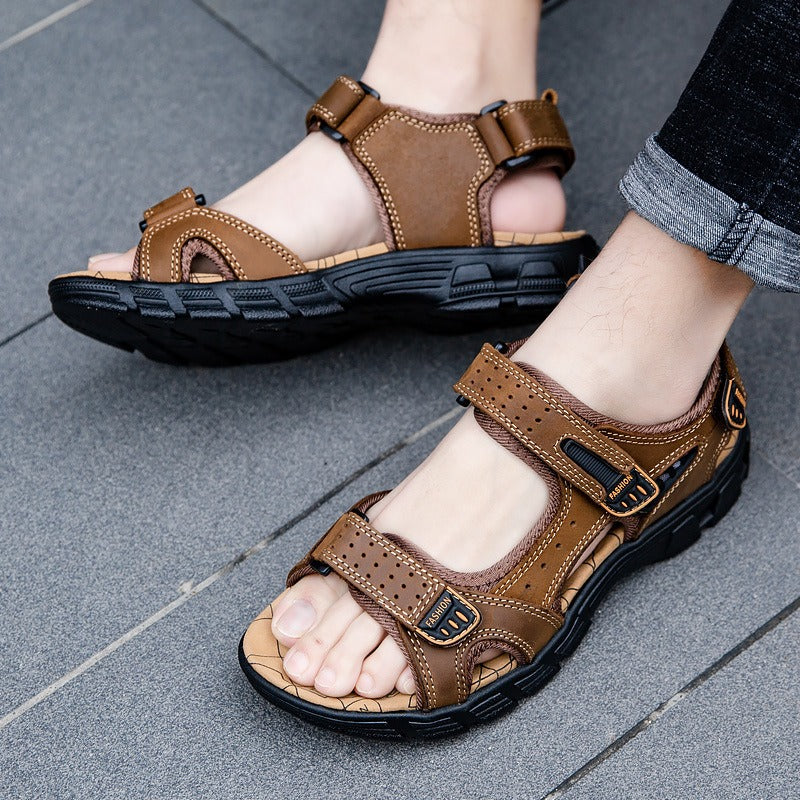 Sandalen Bequem Klettverschluss Damenschuhe Sommer