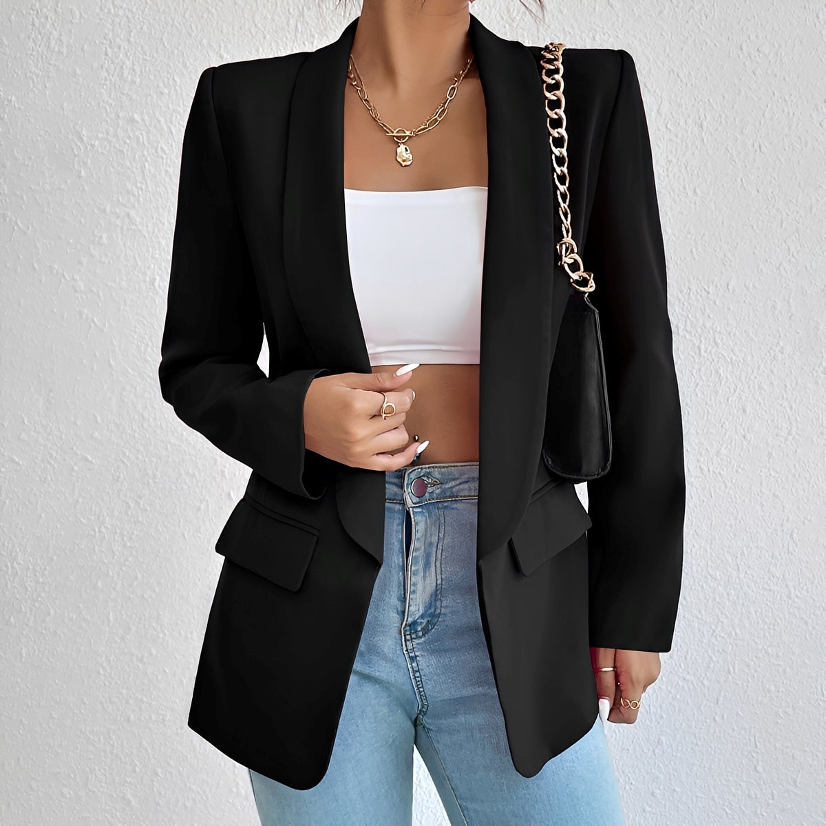 Damenblazer Elegent Tailliert Modern