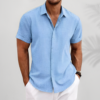 Herren Hemd Knöpfe Slim Fit Modern