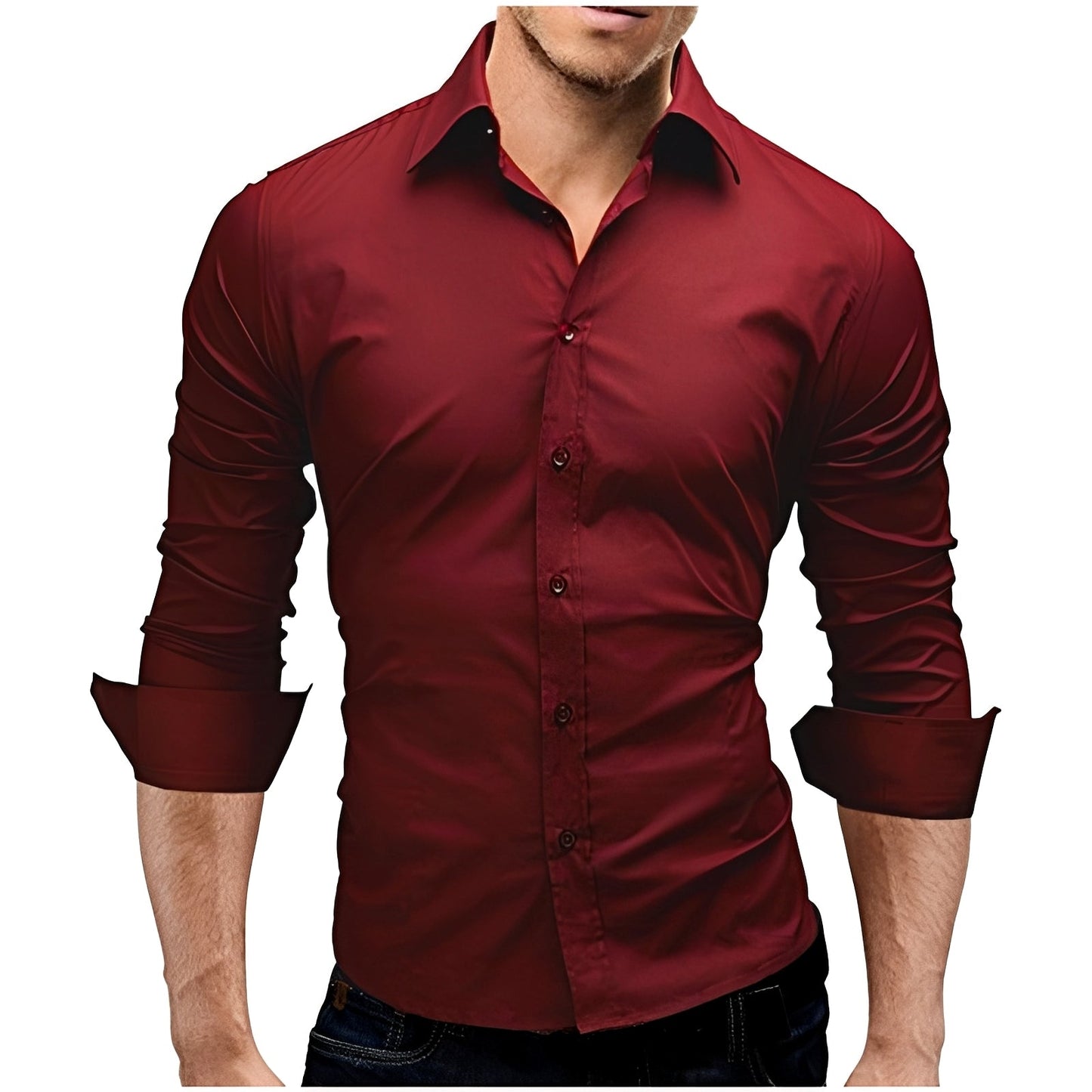 Herren Hemd Slim Fit Elegantes Business