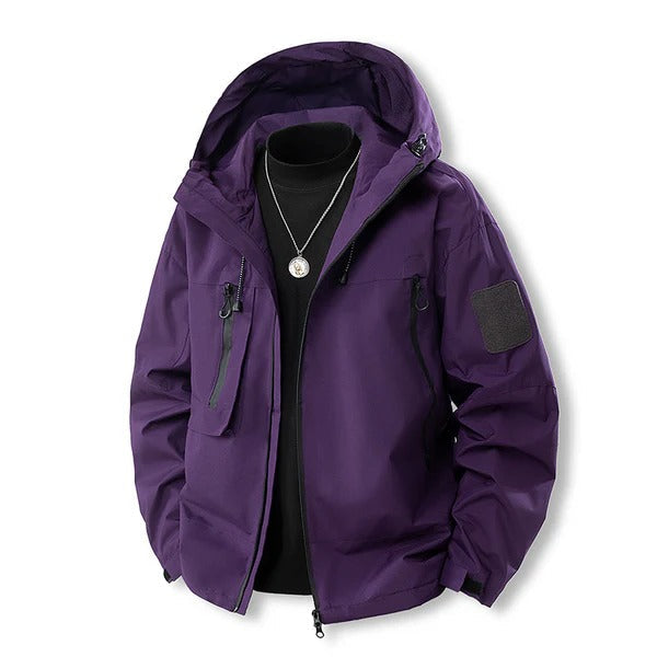 Wasserdichte Outdoorjacke Atmungsaktiv mit Kapuze