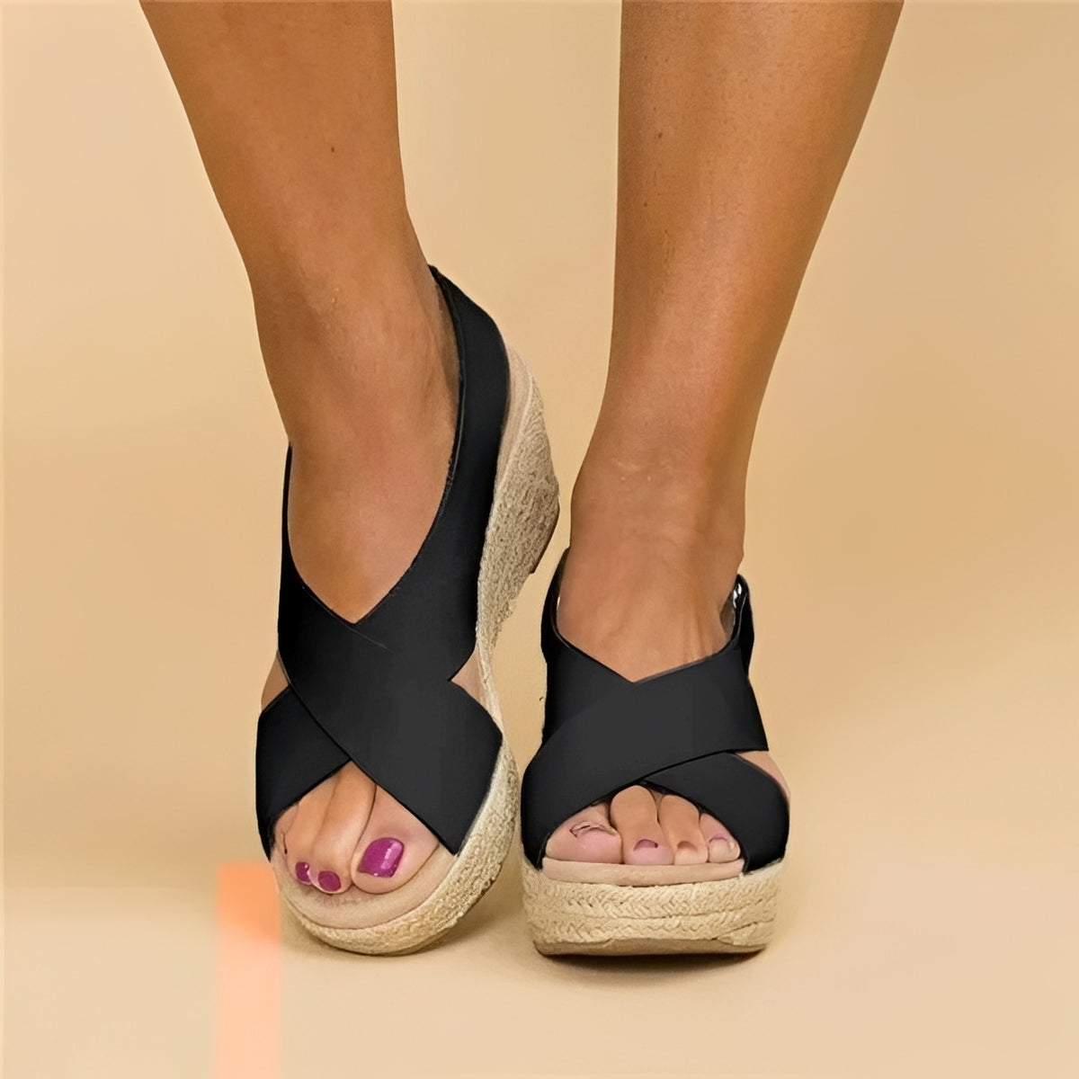 Damen Sandalen mit gekreuzten Riemen Stilvoll Sommer