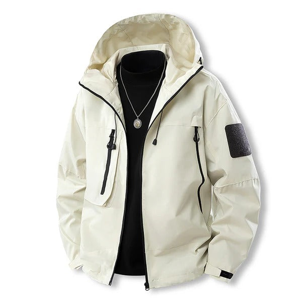 Wasserdichte Outdoorjacke Atmungsaktiv mit Kapuze