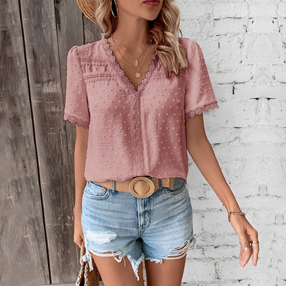 Elegante Spitzenbluse Damen Bluse Fein