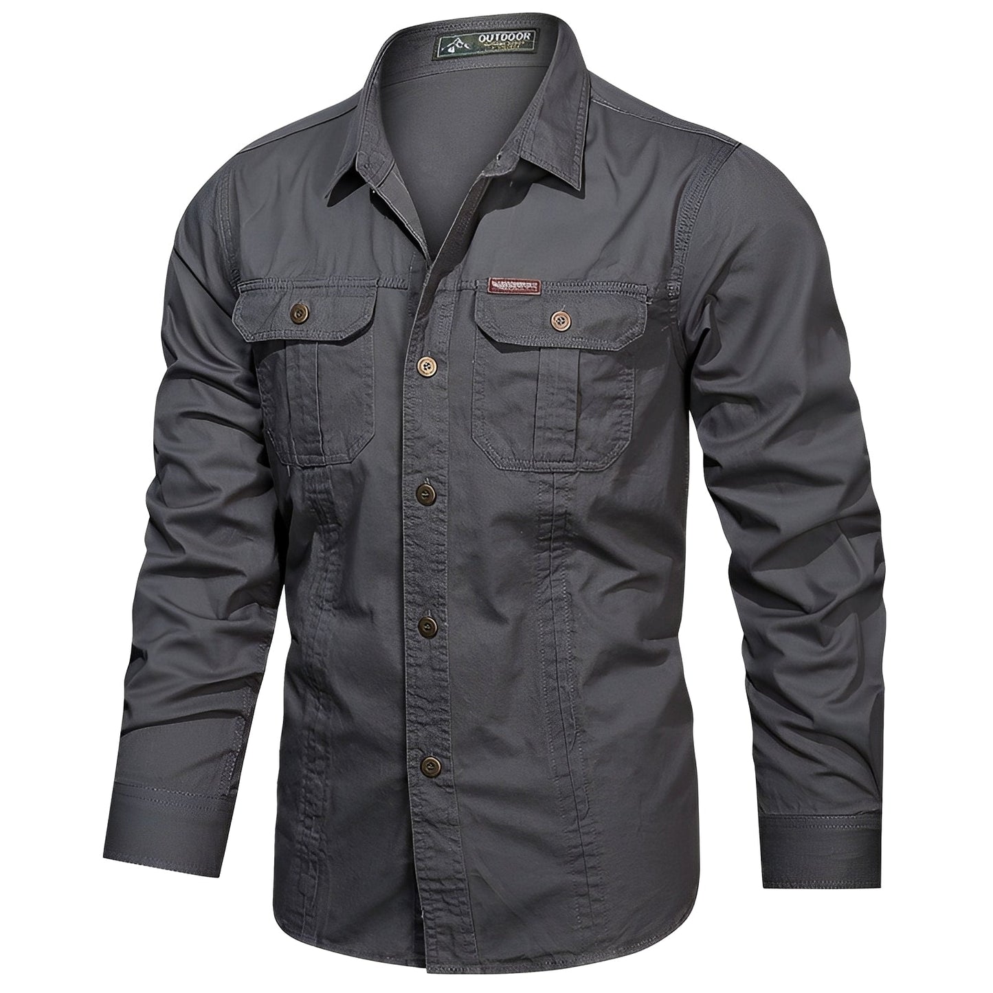 Herren Hemd Cargo Style mit Taschen Praktisch