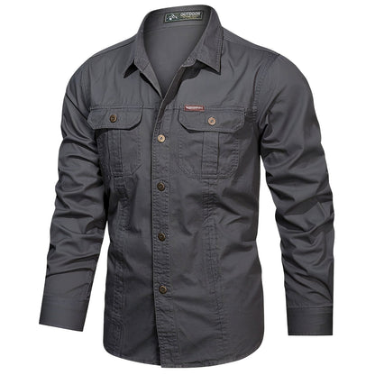 Herren Hemd Cargo Style mit Taschen Praktisch