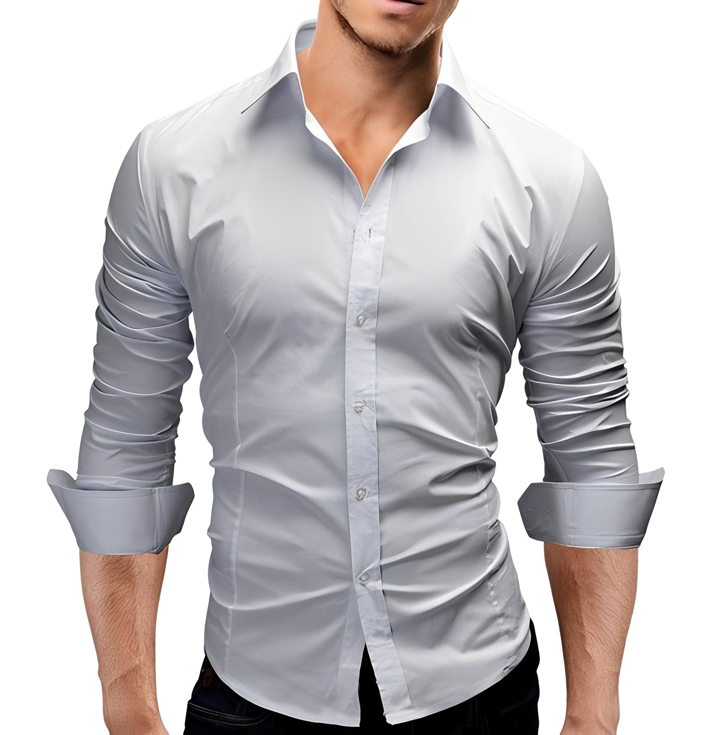 Herren Hemd Slim Fit Elegantes Business