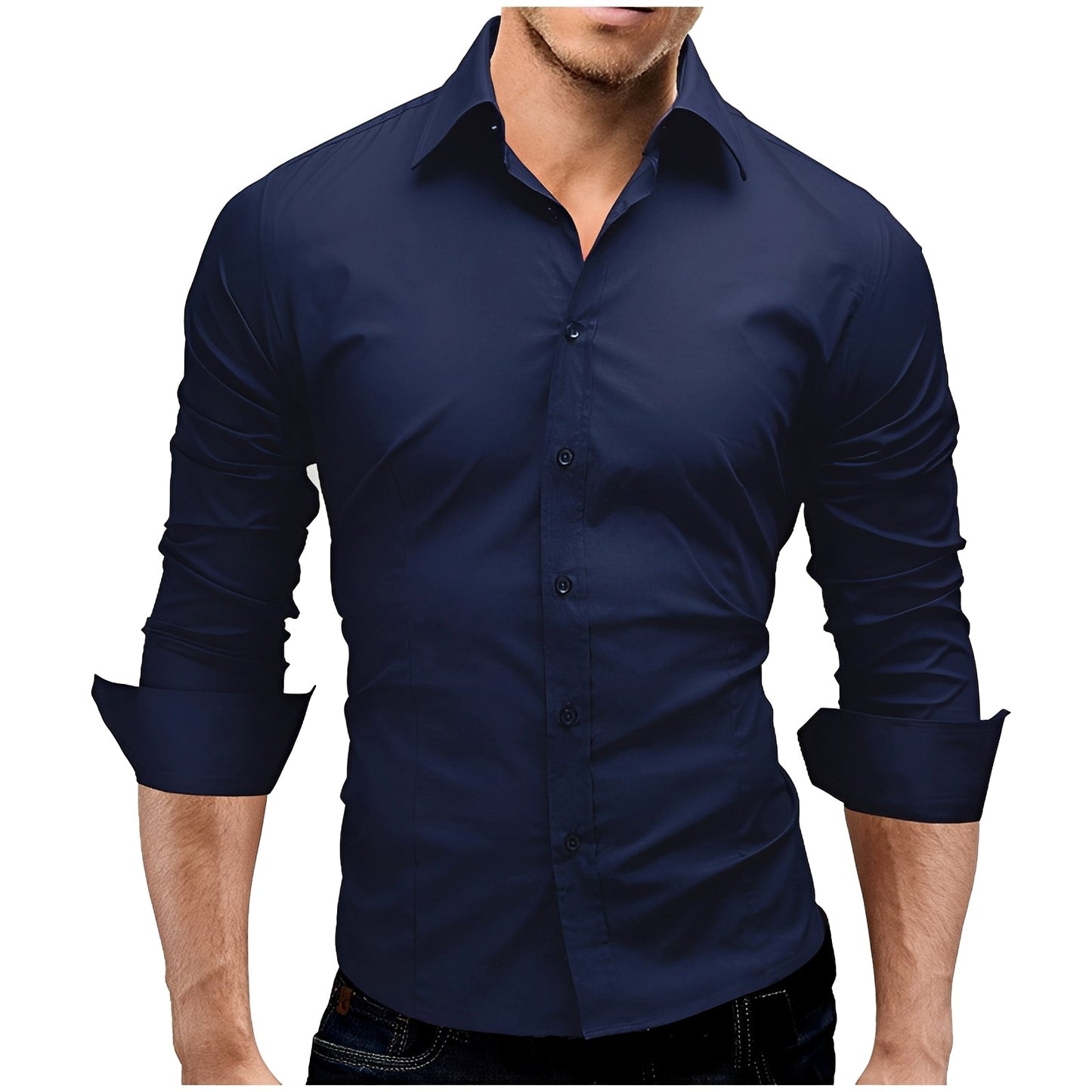 Herren Hemd Slim Fit Elegantes Business