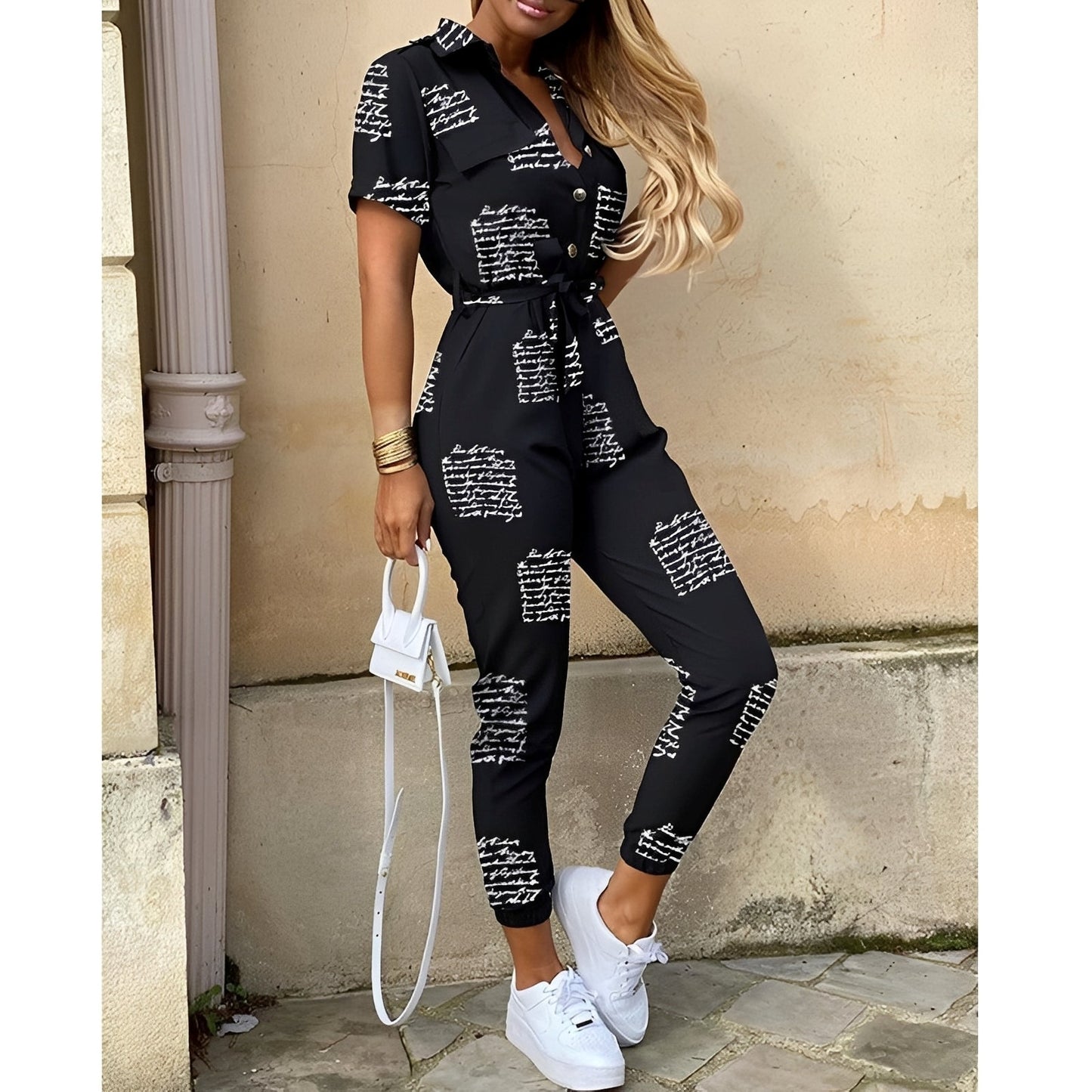 Eleganter Jumpsuit Tailliert Damen - BerlinGlamour