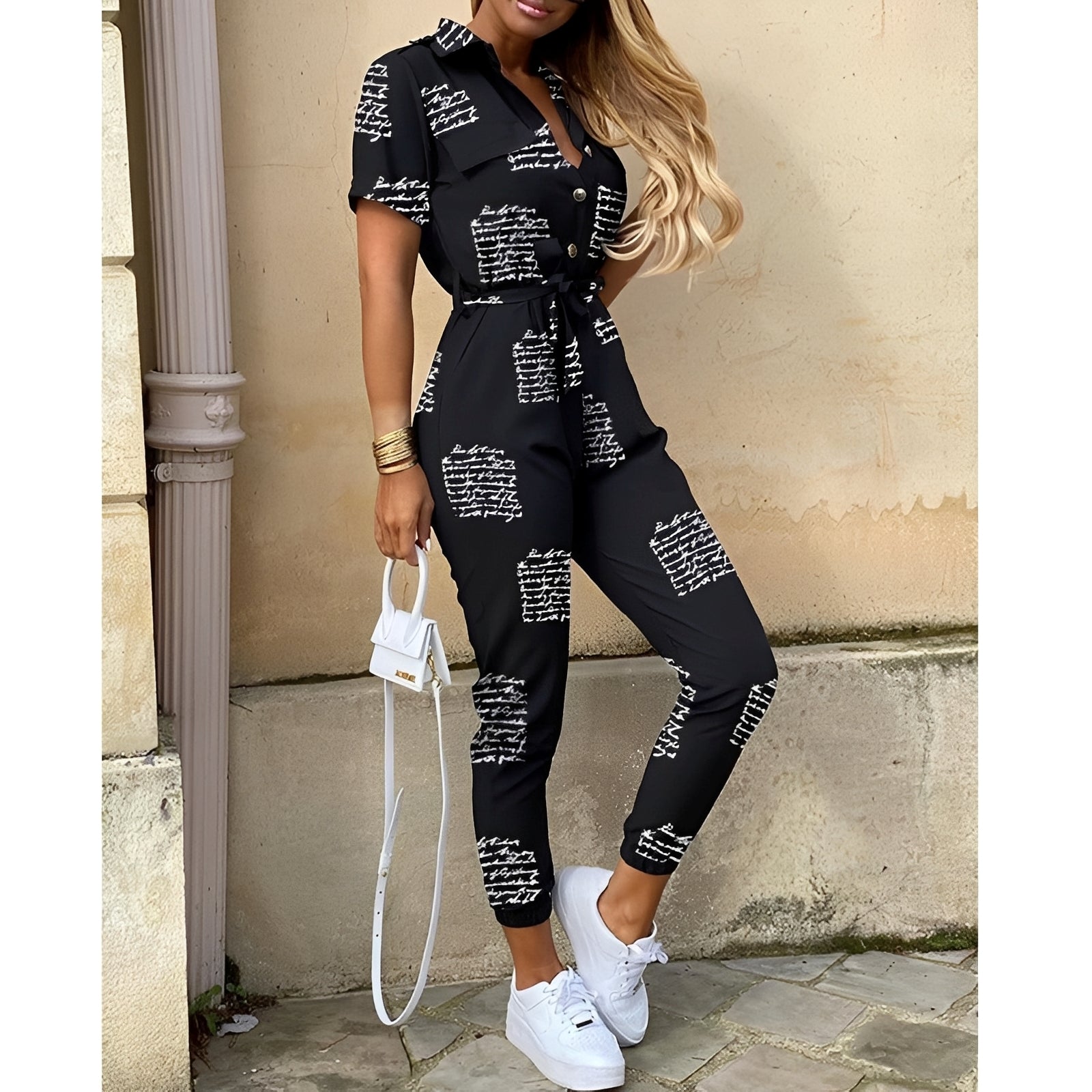 Eleganter Jumpsuit Tailliert Damen - BerlinGlamour