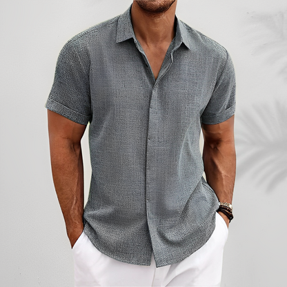 Herren Hemd Knöpfe Slim Fit Modern