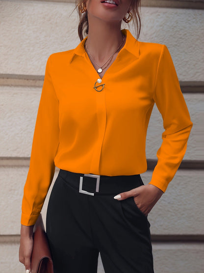 Elegante Damenbluse Einfarbig Modern