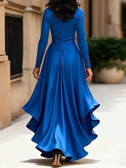 Elegantes Frauenkleid V-Ausschnitt Chic
