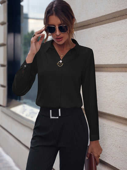 Elegante Damenbluse Einfarbig Modern - BerlinGlamour