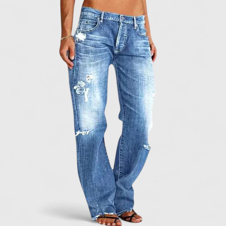 Damen Vintage Jeans locker Bequem Waschung - BerlinGlamour