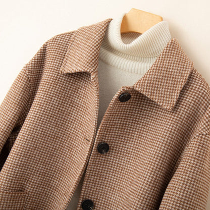 Eleganter Kaschmirmantel Damen Luxus Schwarz