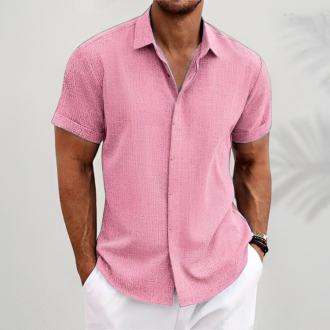 Herren Hemd Knöpfe Slim Fit Modern