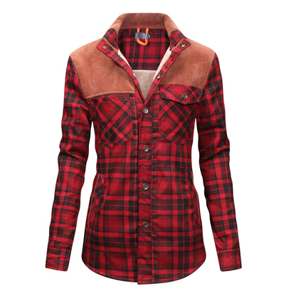 Herren Flanellhemd Gefüttert Warm Modern