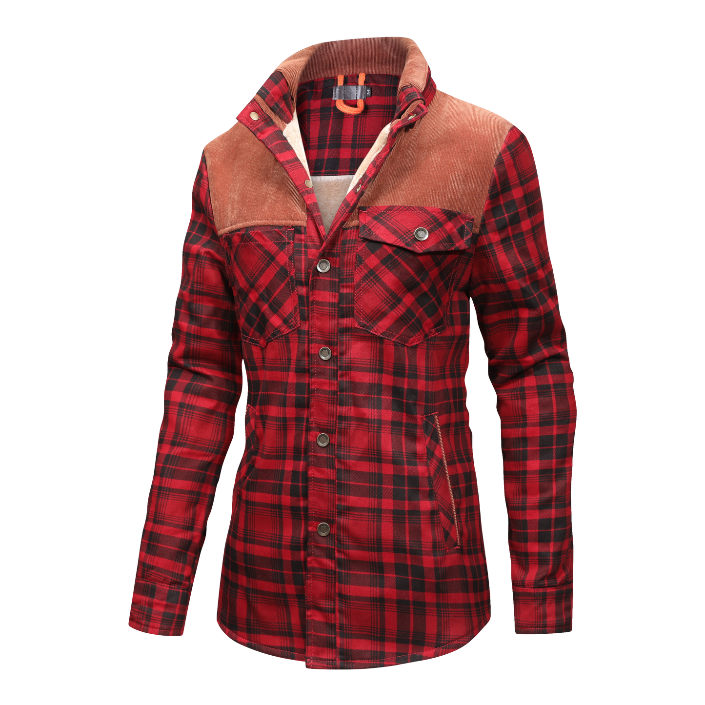 Herren Flanellhemd Gefüttert Warm Modern