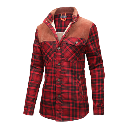 Herren Flanellhemd Gefüttert Warm Modern