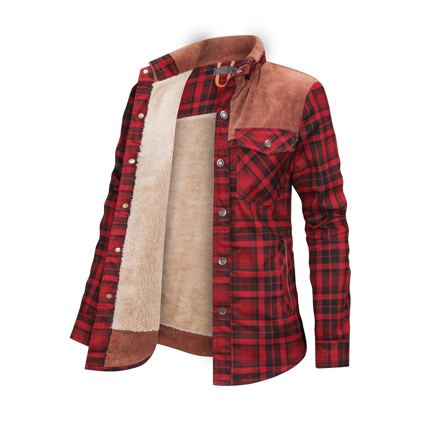 Herren Flanellhemd Gefüttert Warm Modern