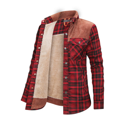 Herren Flanellhemd Gefüttert Warm Modern