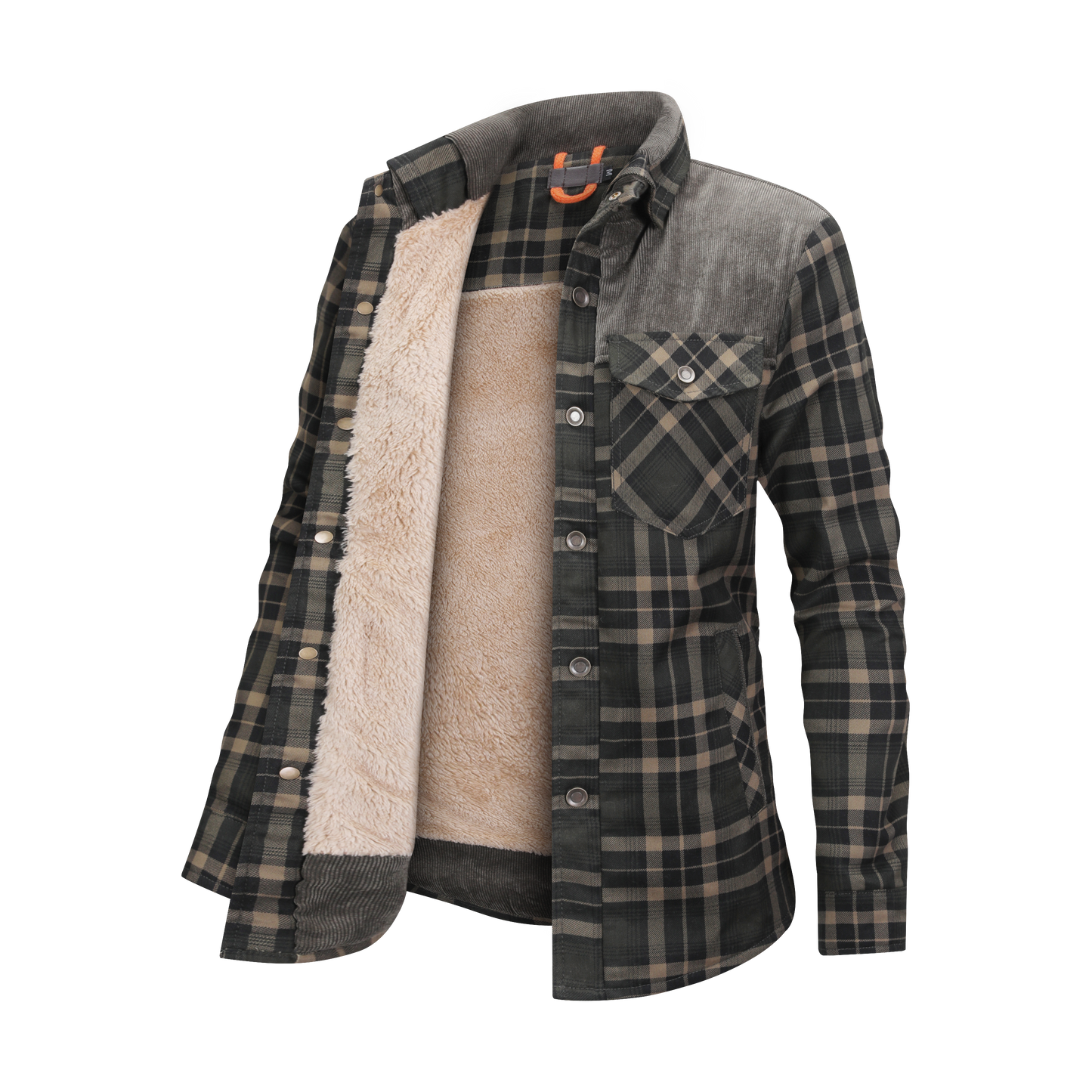 Herren Flanellhemd Gefüttert Warm Modern
