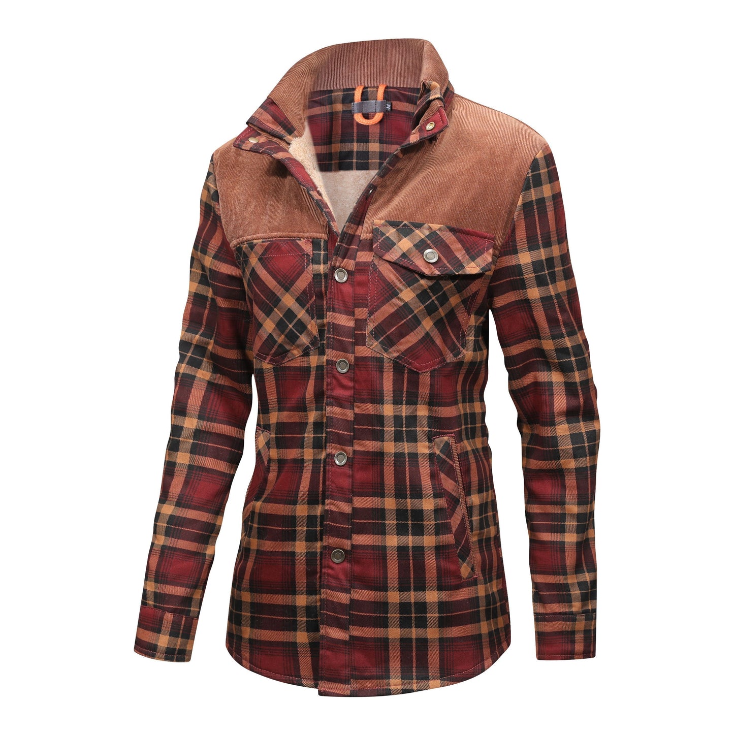 Herren Flanellhemd Gefüttert Warm Modern