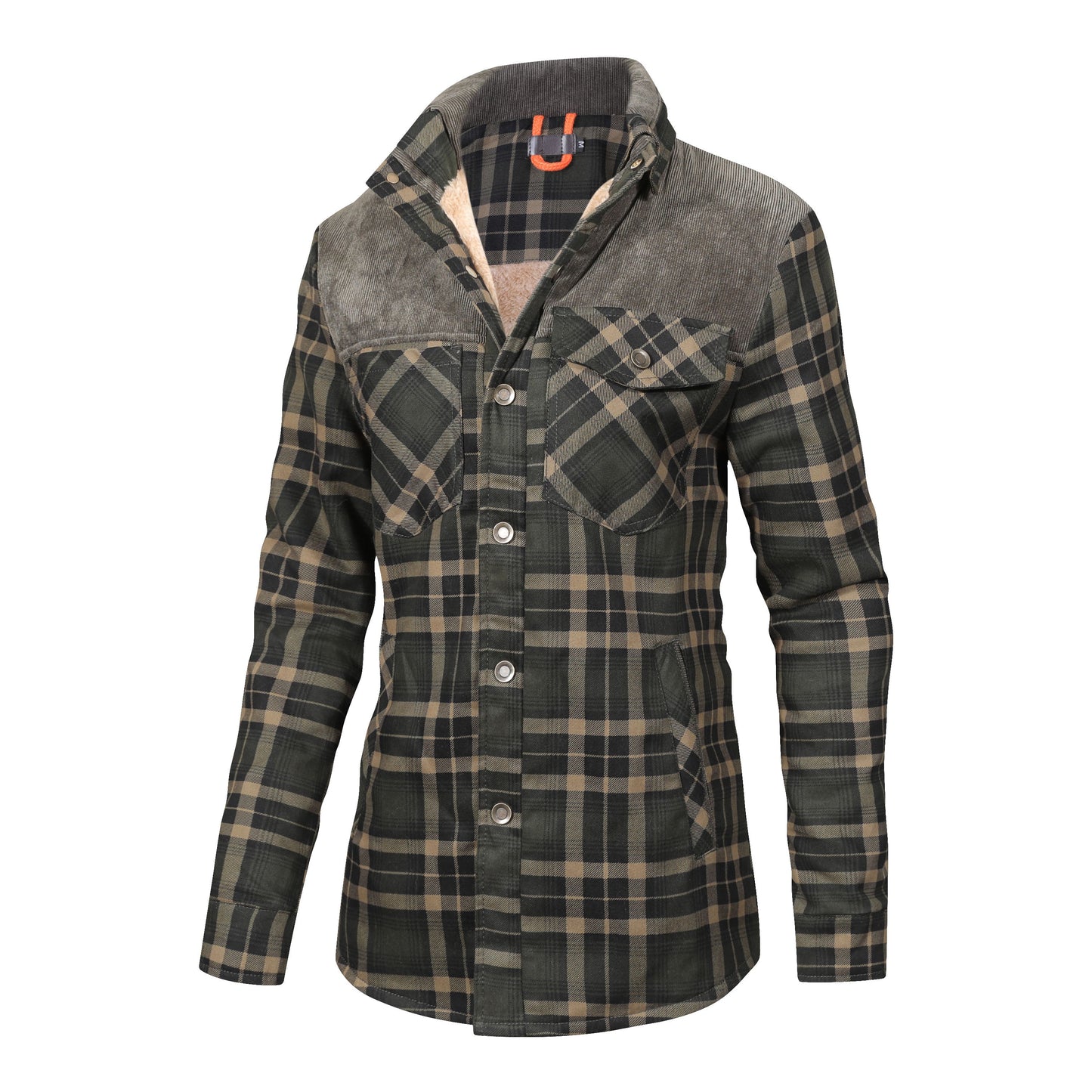 Herren Flanellhemd Gefüttert Warm Modern