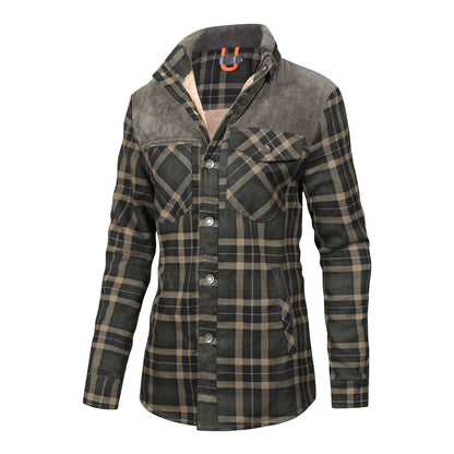 Herren Flanellhemd Gefüttert Warm Modern