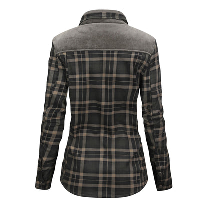 Herren Flanellhemd Gefüttert Warm Modern