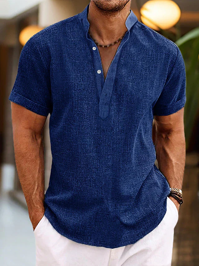 Herren Kurzarm Shirt Sommer Leicht Modern