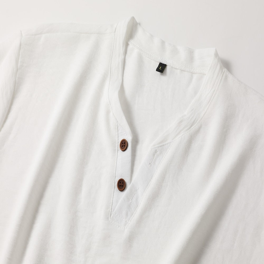 Herrenhemd V-Ausschnitt Elegantes Business Hemd Bequem - BerlinGlamour