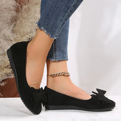 Damen Ballerinas Frühling Schleifen Schnürsenkel