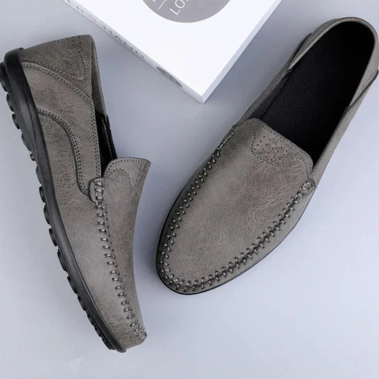 Herren Leder Loafers Bequem Slip On Schuhe