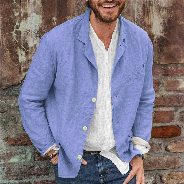 Leinenblazer Männer Leicht Sommer Modern