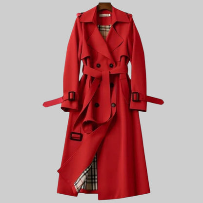 Damen Trenchcoat Klassisch mit Gürtel Winter
