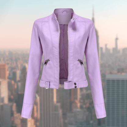 Lederjacke Damen Stilvoll Langlebig Schwarz