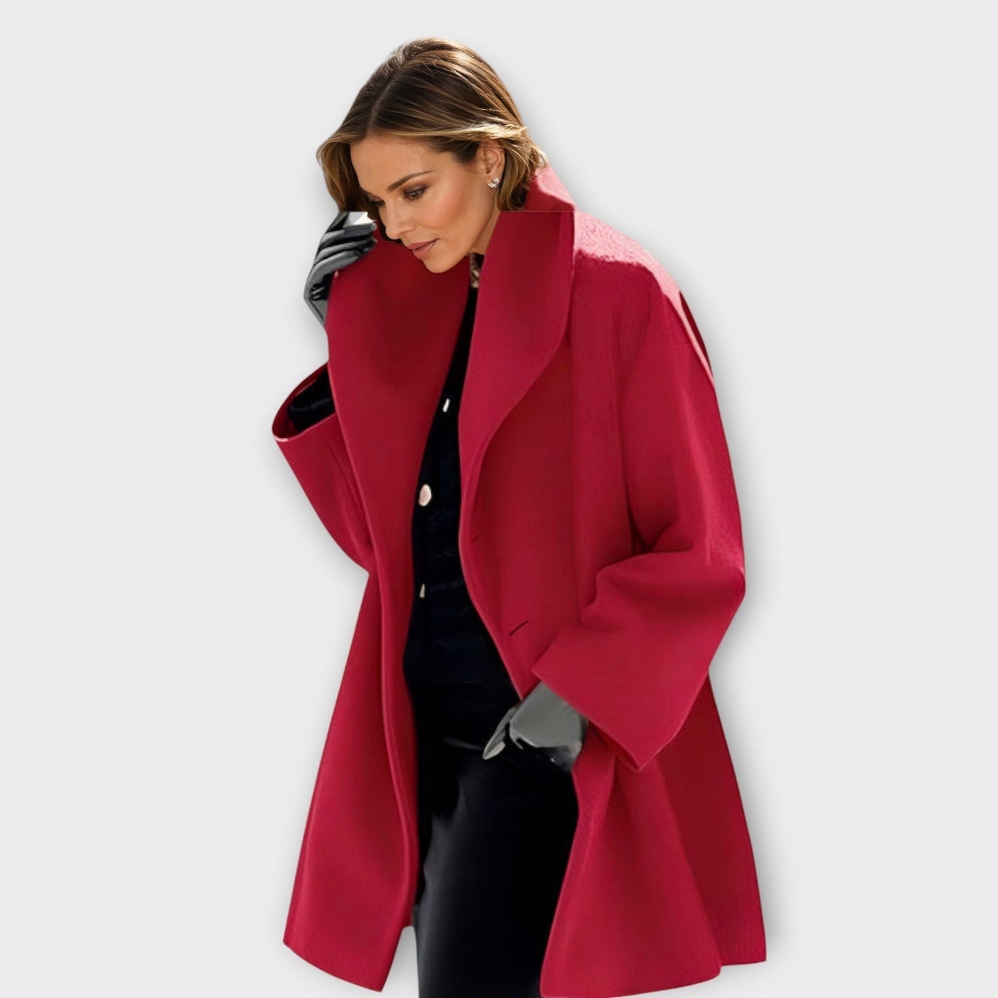 Damen Wintermantel Oversized Modern Schnitt Lang