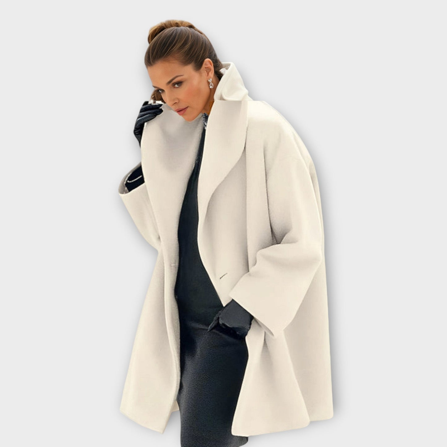 Damen Wintermantel Oversized Modern Schnitt Lang